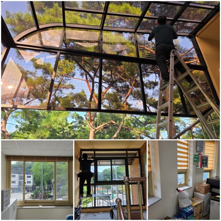 북한산국립공원 우이분소 조류충돌방지필름시공